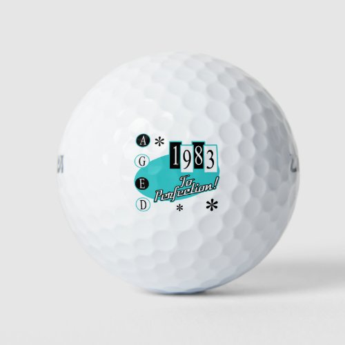 Retro 1983 40th Birthday Golf Balls
