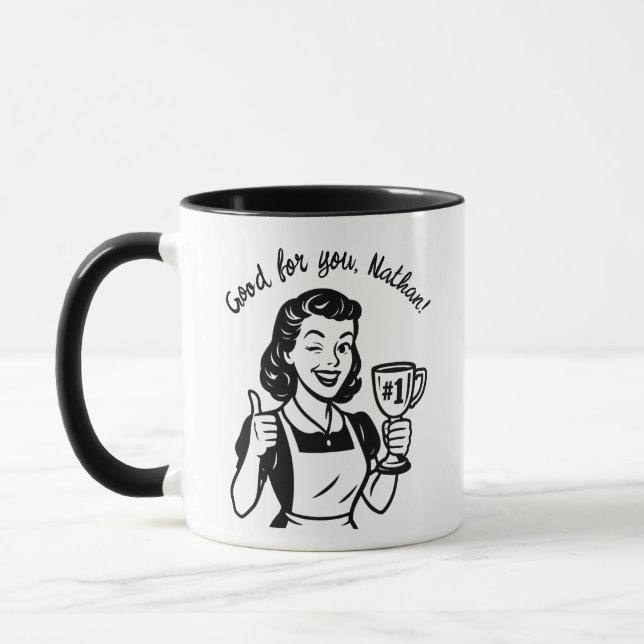 Retro #1 Winner Wife Cup – Funny Personalized  (Left)