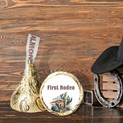 Retro 1st First Rodeo Western Cactus Birthday Hersheys Kisses