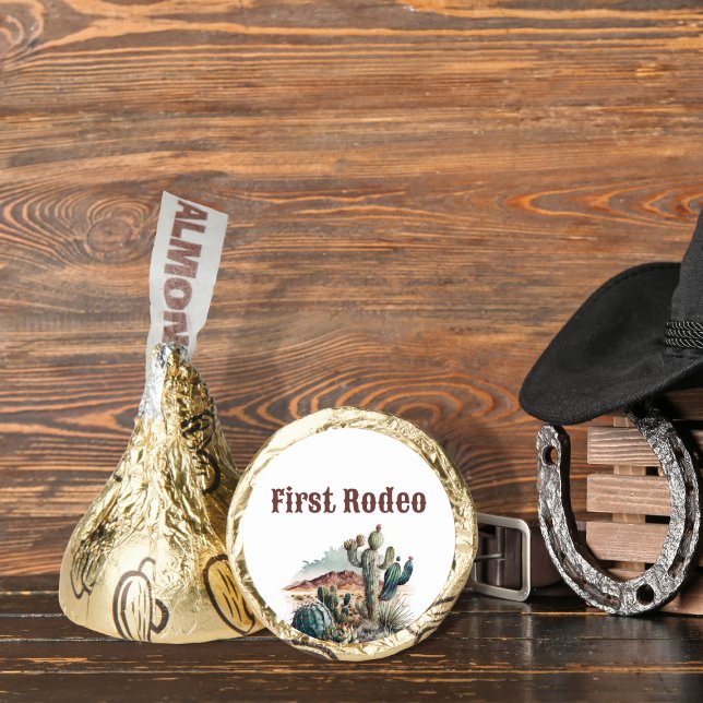 Retro 1st First Rodeo Western Cactus Birthday Hershey®'s Kisses® (Creator Uploaded)