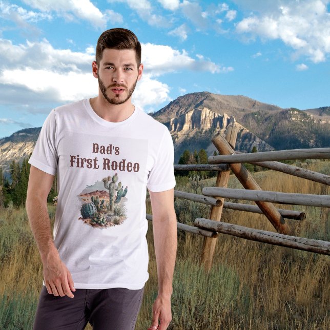 Retro 1st First Rodeo Western Cactus Birthday T-Shirt (Creator Uploaded)