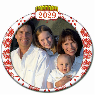 Retro 2009 Family Photo Christmas Ornament