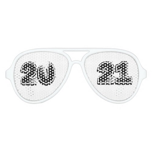 Retro 2021 New Years Day Aviator Sunglasses