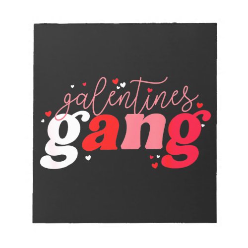 Retro 2023 Valentines Day Galentines Gang Funny Notepad