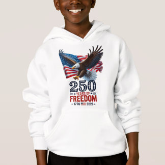 Retro 250 Years Of Freedom USA Patriotic July 4th Hoodie