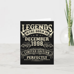 Retro 27th Birthday For Men 27 Year Old December 1 Card