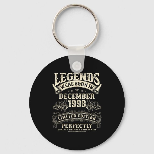 Retro 27th Birthday For Men 27 Year Old December 1 Keychain (Front)