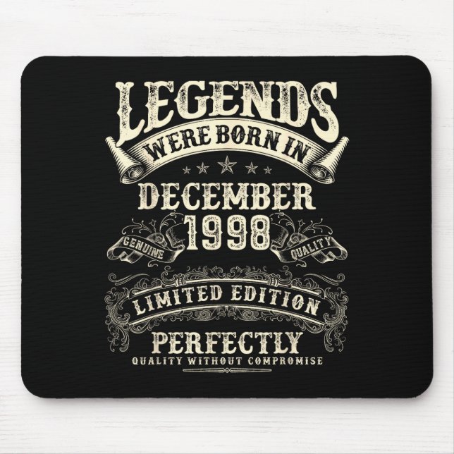 Retro 27th Birthday For Men 27 Year Old December 1 Mouse Pad (Front)