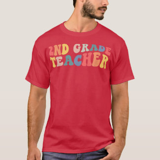 Retro 2nd Grade Teacher Funny Second Grade Back To T-Shirt