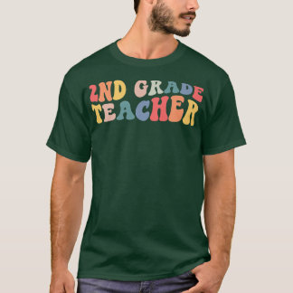 Retro 2nd Grade Teacher Funny Second Grade Back To T-Shirt