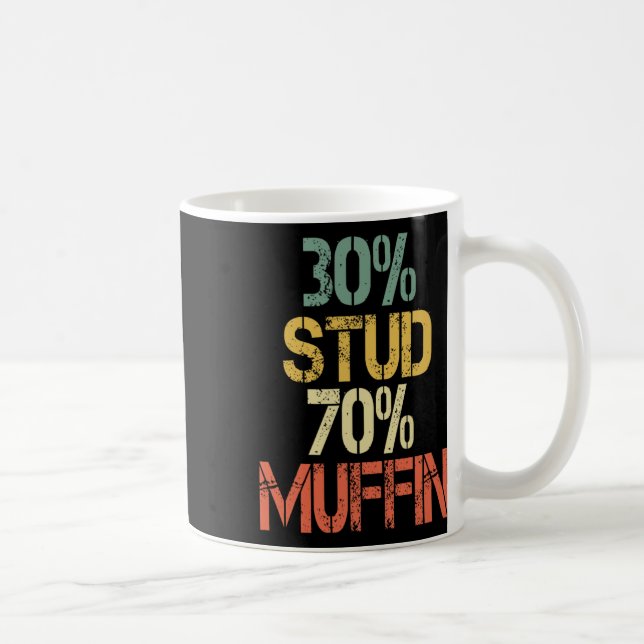 Retro 30 Stud 70 Muffin Sarcasm Dad Bod Figure  Coffee Mug (Right)