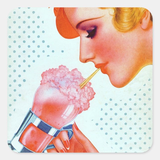 Retro 30's Milkshake Stickers (Front)