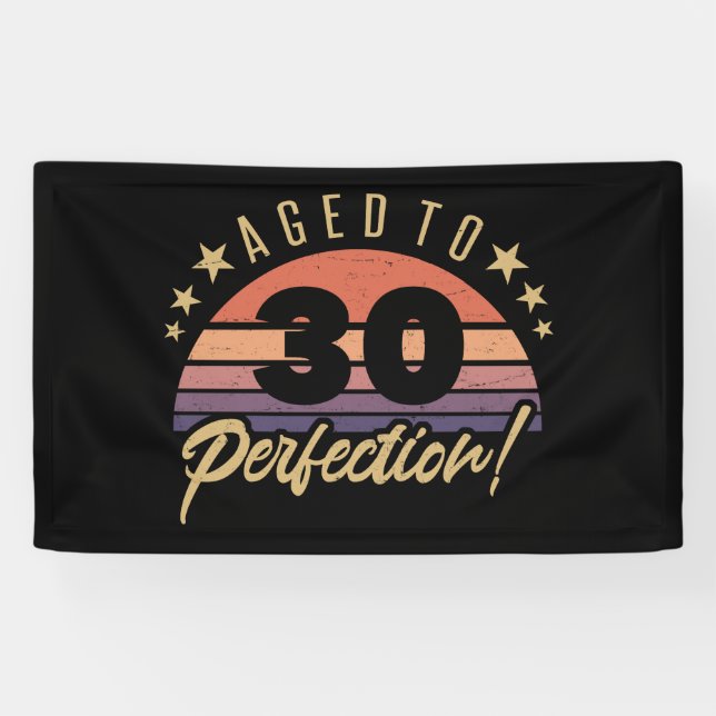 Retro 30th Birthday Humor Banner (Horizontal)