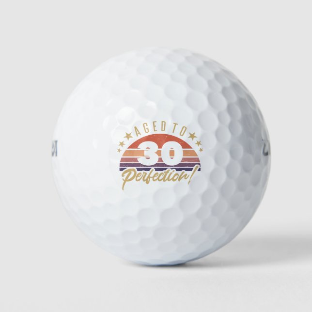 Retro 30th Birthday Humor Golf Balls (Front)