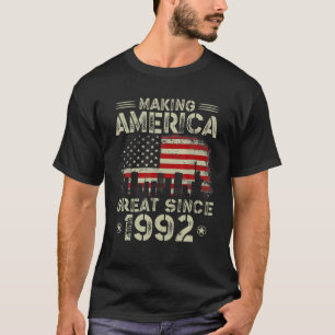 Retro 30Th Birthday USA Flag Making America Great T-Shirt