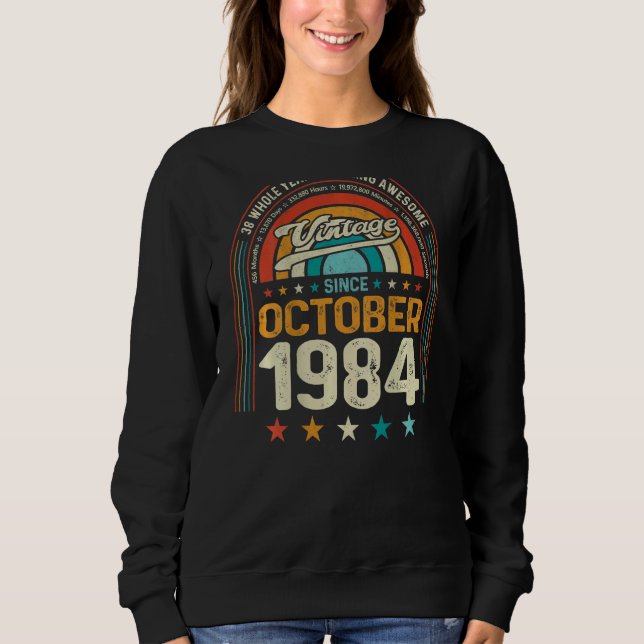Retro 38th Birthday 38 Years Of Being Awesome Octo Sweatshirt (Front)