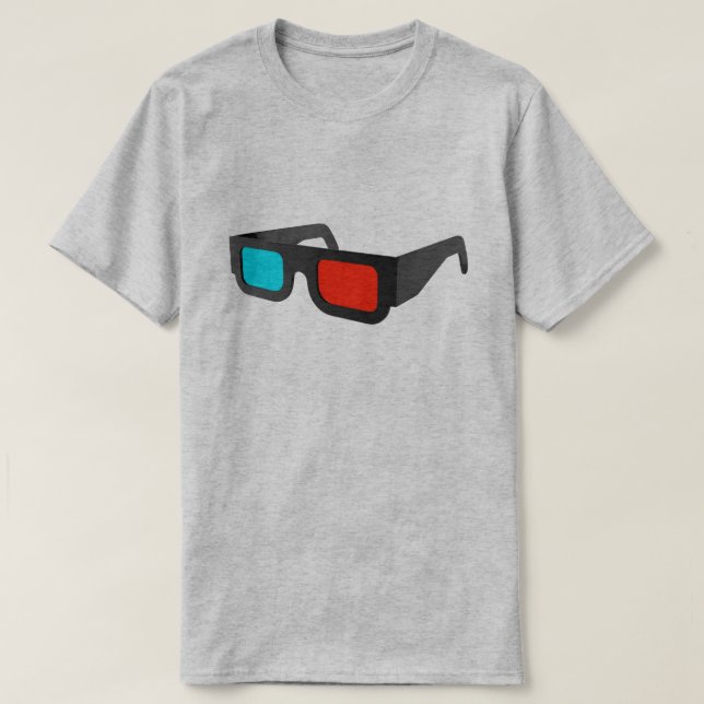 Retro 3D Glasses Graphic T-Shirt (Design Front)