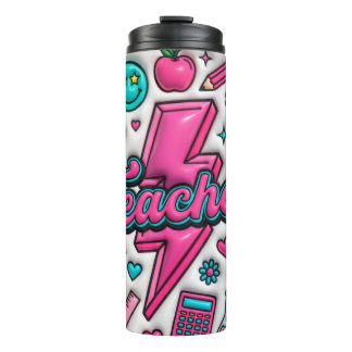 Retro 3D Puffy Teacher 16oz Thermal Cup