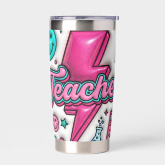 Retro 3D Puffy Teacher 20oz  Insulated Tumbler