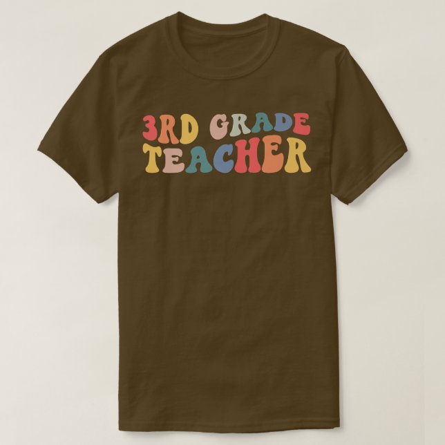 Retro 3rd Grade Teacher Funny Third Grade Back To  T-Shirt (Design Front)