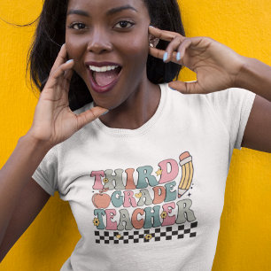 Retro 3rd Grade Teacher Shirt Back to School