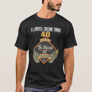 Retro 40 Years Old Bday September 1981 Vintage Bir T-Shirt