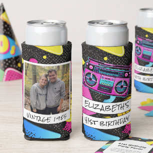 Retro 40th Birthday Vintage 1985 80's Seltzer Can Cooler