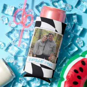 Retro 40th Birthday Vintage 1985 Checker Seltzer Can Cooler