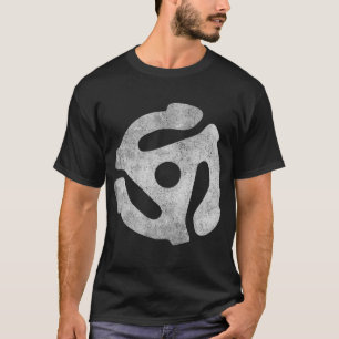 Retro 45 Rpm Record Adapter T-Shirt