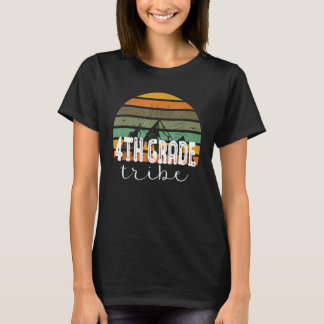 Retro 4th Grade Tribe Fourth Grade Back To School T-Shirt