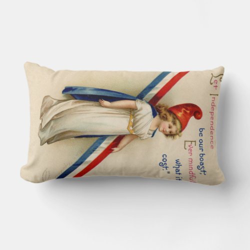 Retro 4th July independence day Lumbar Pillow