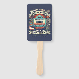 Retro 50 Year High School Reunion 70's – Cassette  Hand Fan