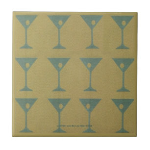 Retro 50s Atomic Martini Club The Cocktail Hour Ceramic Tile