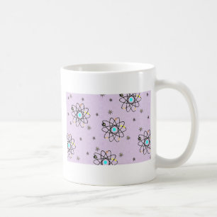 Retro 50s Atomic Print Lavender Apparel & Gifts Coffee Mug