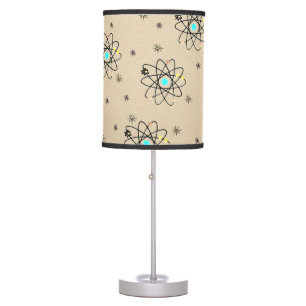 Retro 50s Atomic Print Sand Print Table Lamp
