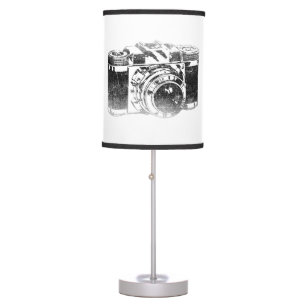 Retro 50's camera table lamp