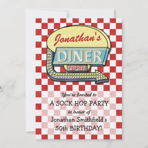 Retro 50s Diner Sock Hop Birthday Party Theme Red