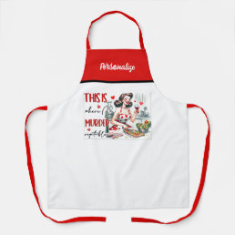 Retro 50s Glam Housewife Funny Sarcastic Humor Apron