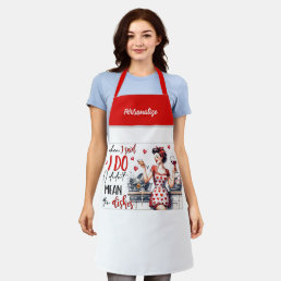 Retro 50s Glam Housewife Funny Sarcastic Humor Apron