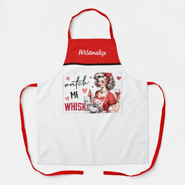 Retro 50s Glam Housewife Funny Sarcastic Humor Apron (Front)
