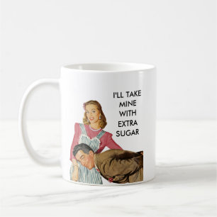 Retro 50s Housewife & Husband Add Your Own Caption Coffee Mug