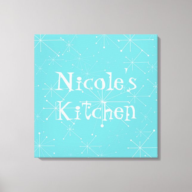 Retro 50s Kitchen Custom Room Wall Decor (Front)