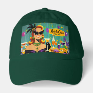 Retro 50s Mardi Gras Cocktail Party Hat
