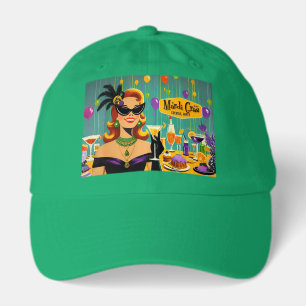 Retro 50s Mardi Gras Martini Cocktail Party Hat
