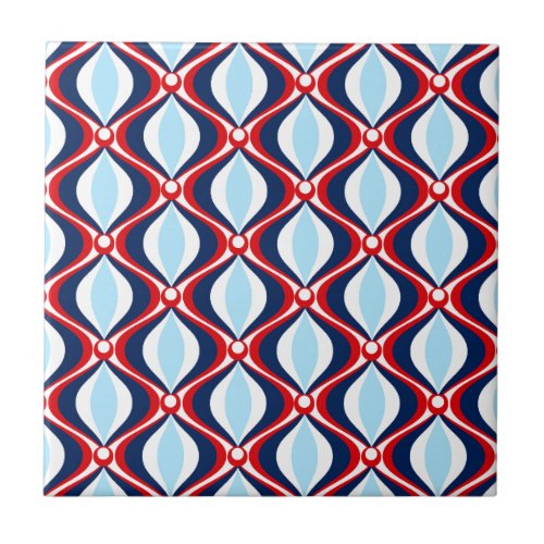 Retro 50s Pattern Ceramic Tile