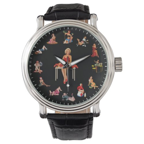 Retro 50s Pinup Girls 2 Themed Watch