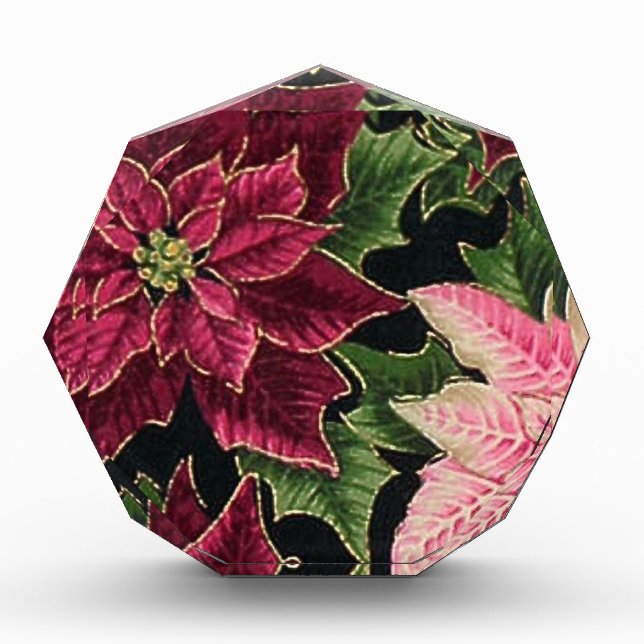 Retro 50s Poinsettia Burgundy Pink Award (Front)
