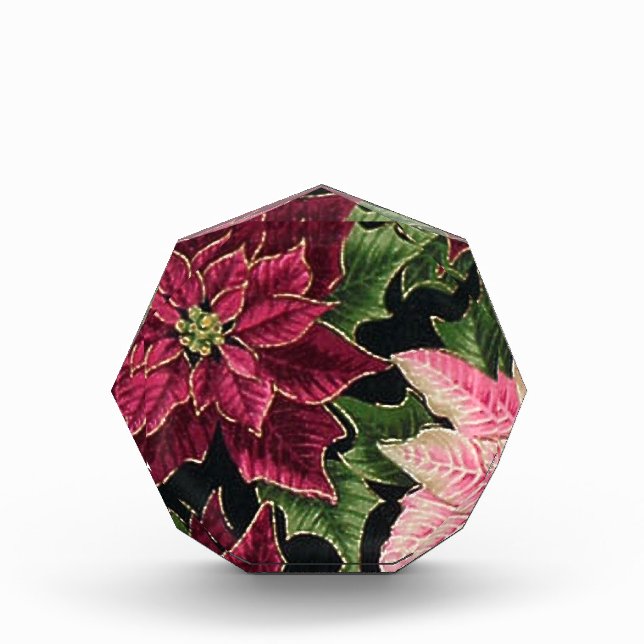Retro 50s Poinsettia Burgundy Pink Award (Front)