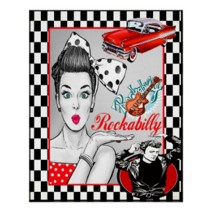 Retro 50s Rockabilly Poster