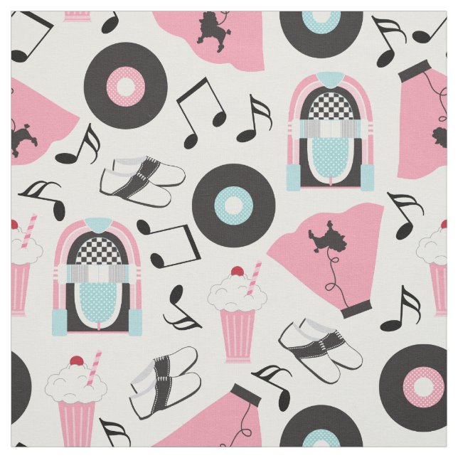 Retro 50s Sock Hop Fabric (Swatch)